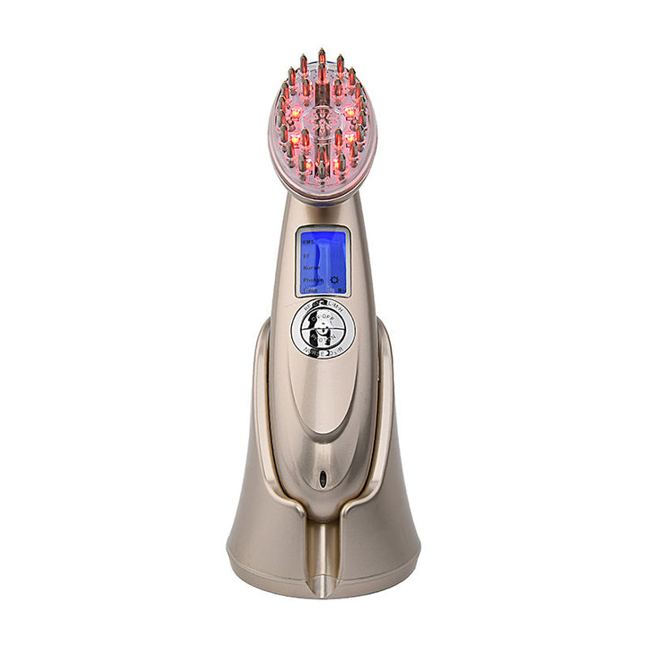 Electric laser radio frequency head massage comb