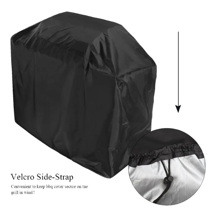 Waterproof Grill Cover Anti Dust BBQ Protective Case Charcoal Electric Barbeque Garden Grill Protection Outdoor 4 Sizes Black