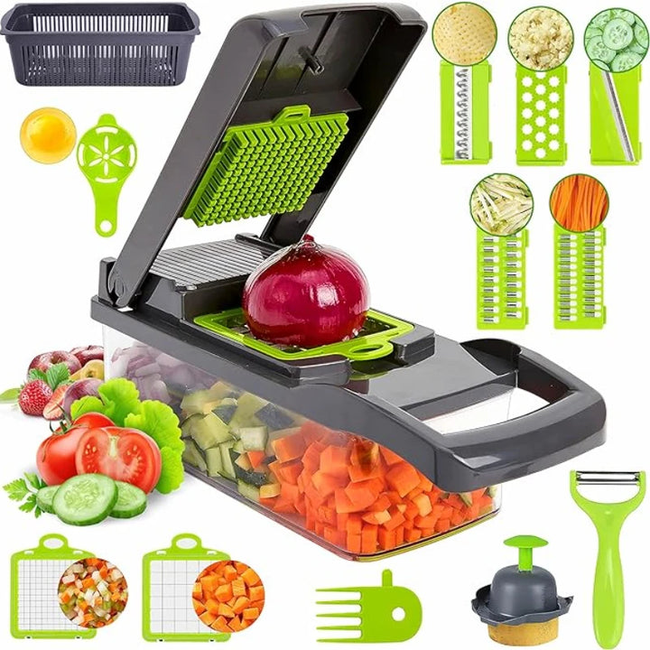 Multifunctional Vegetable Chopper 12/22 in 1 Onion Grater Carrot Potato Shredder Food Chopper For Salad Kitchen Gadget Tool