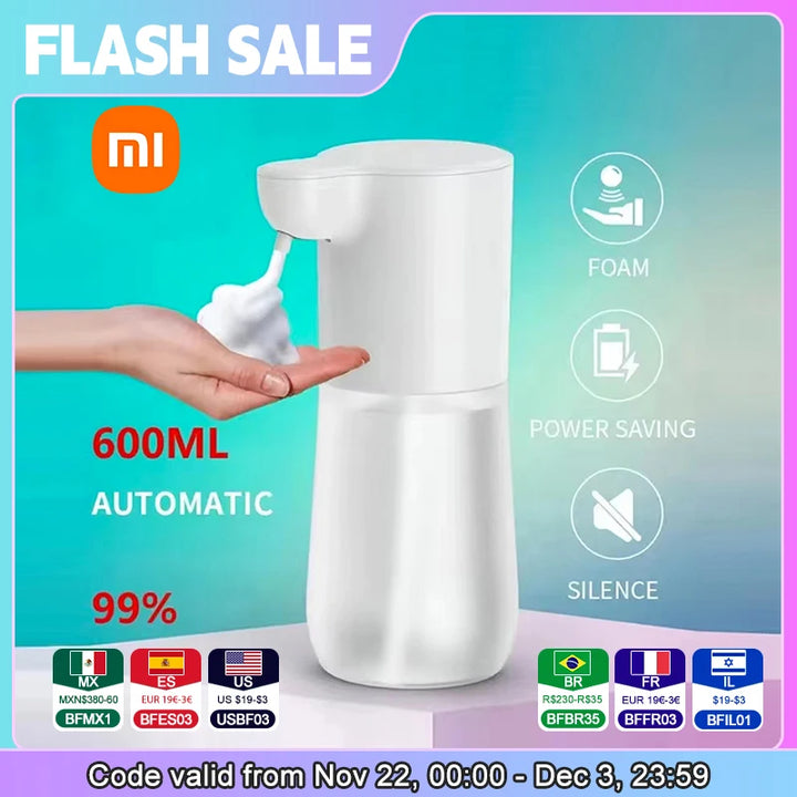 Xiaomi 2000mAh USB Charging Automatic Induction Foam Soap Dispenser Smart Infrared Touchless Hand Washer For Kitchen Bathroom